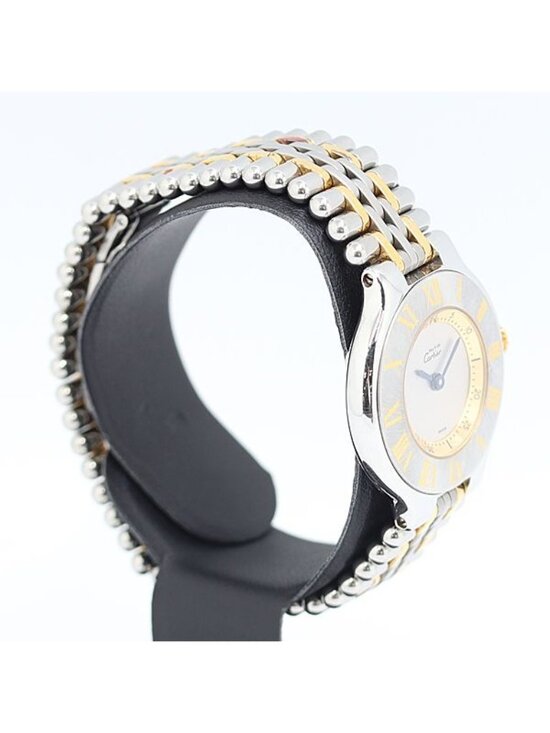 Cartier With Must 21 Vantien Quartz Silver Dial Watch Kzk